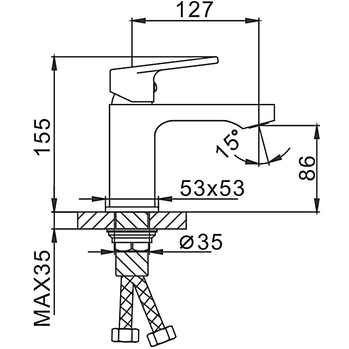 Смеситель для умывальника Frap F1046 — изображение 2