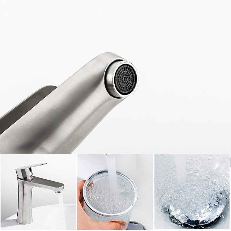 Смеситель для умывальника Frap F1048, сатин — изображение 7