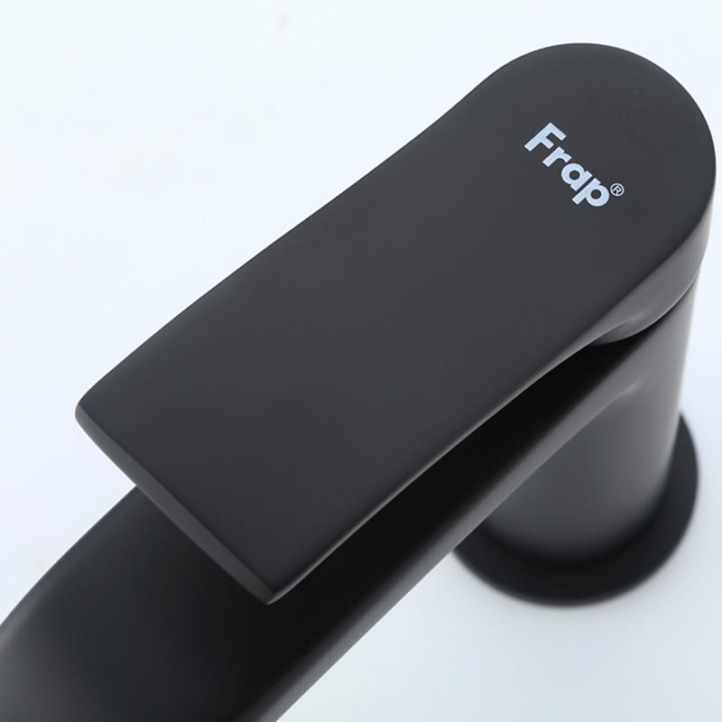 Смеситель для умывальника Frap F1075-6, чёрный — изображение 5