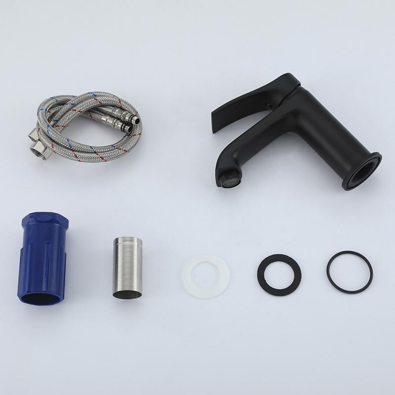 Смеситель для умывальника Frap F1075-6, чёрный — изображение 9