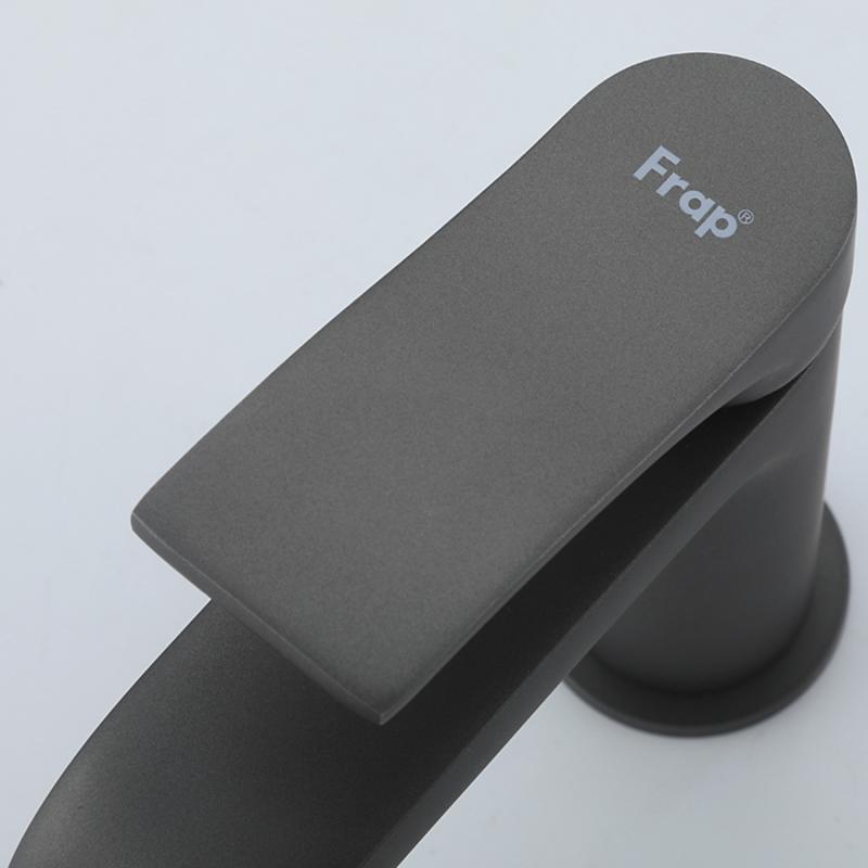 Смеситель для умывальника Frap F1075-9, оружейная сталь — изображение 5