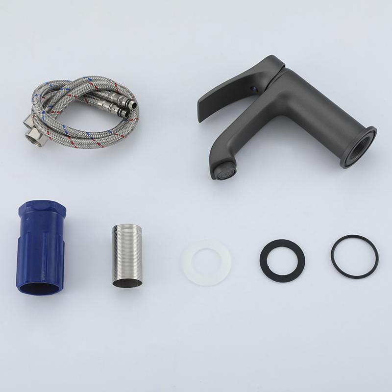 Смеситель для умывальника Frap F1075-9, оружейная сталь — изображение 11