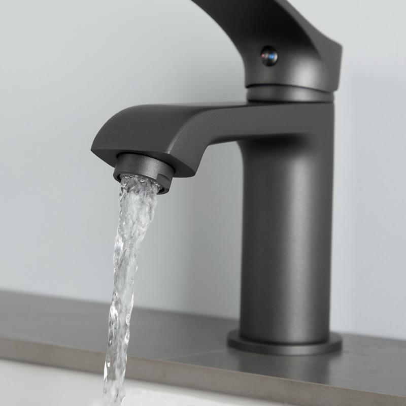 Смеситель для умывальника Frap F1075-9, оружейная сталь — изображение 13