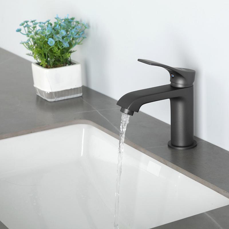 Смеситель для умывальника Frap F1075-9, оружейная сталь — изображение 14