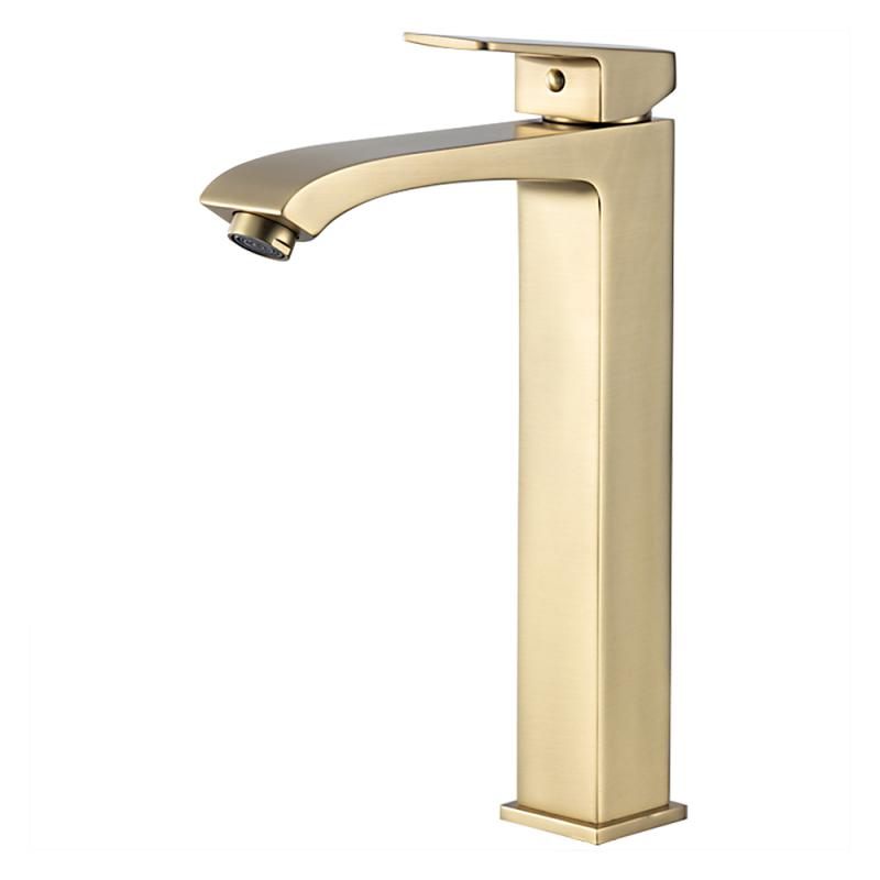 Смеситель для умывальника Frap F1076-23, золотой сатин