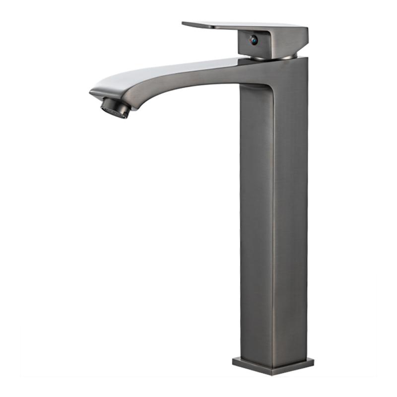 Смеситель для умывальника Frap F1076-29, оружейная сталь