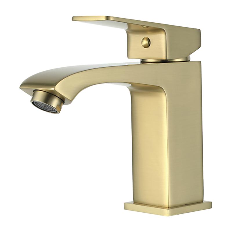 Смеситель для умывальника Frap F1076-3, золотой сатин