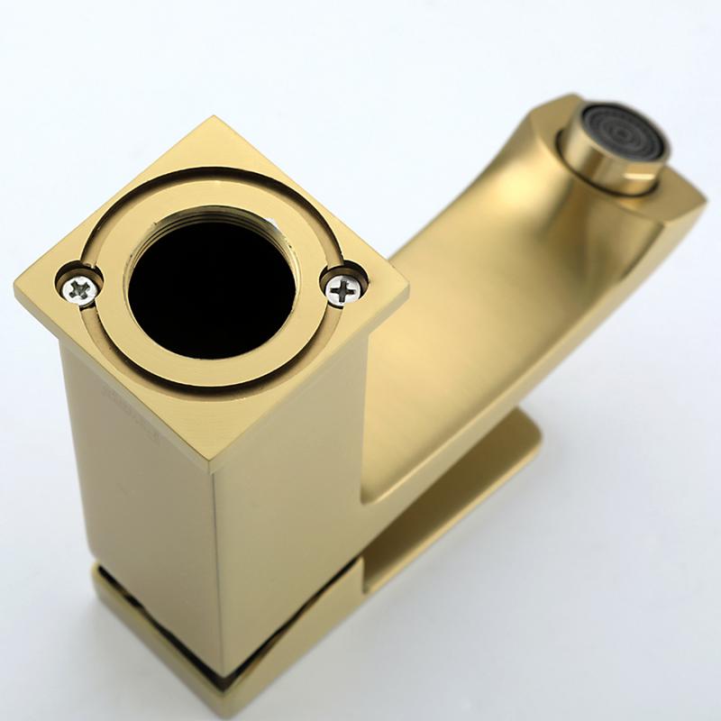 Смеситель для умывальника Frap F1076-3, золотой сатин — изображение 8