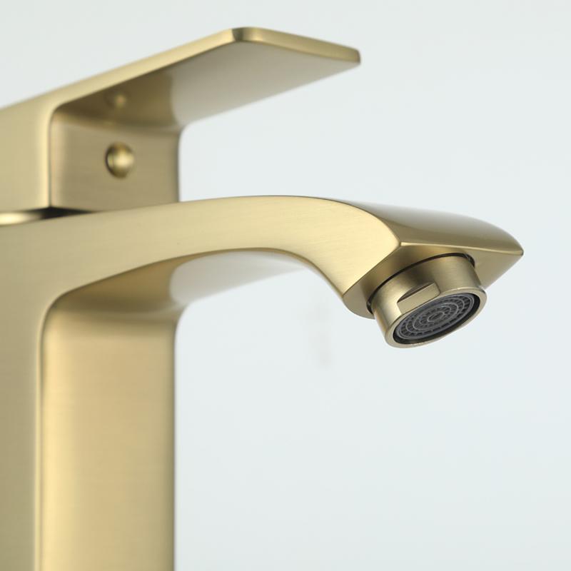 Смеситель для умывальника Frap F1076-3, золотой сатин — изображение 9