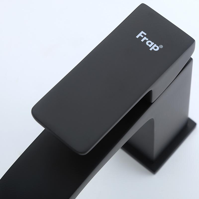 Смеситель для умывальника Frap F1076-6, чёрный — изображение 6