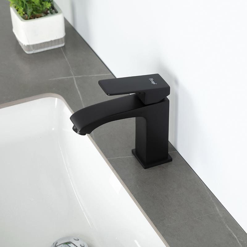 Смеситель для умывальника Frap F1076-6, чёрный — изображение 12