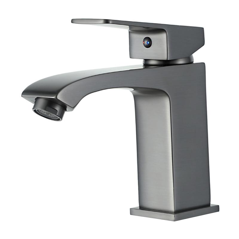 Смеситель для умывальника Frap F1076-9, оружейная сталь