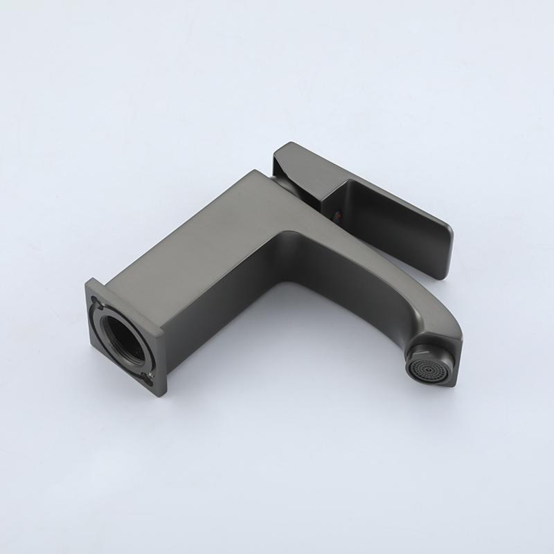 Смеситель для умывальника Frap F1076-9, оружейная сталь — изображение 3