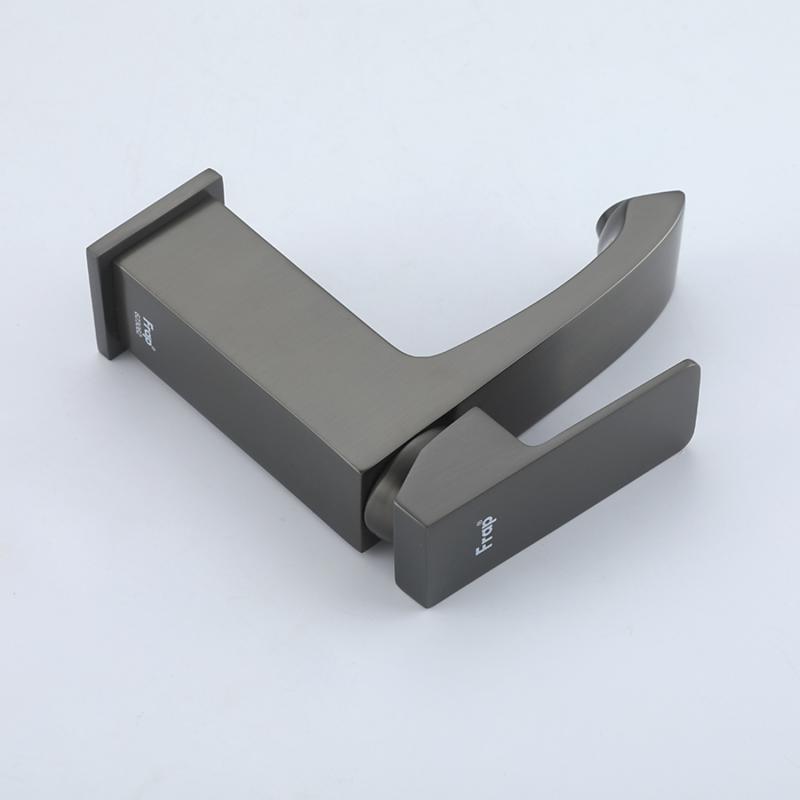 Смеситель для умывальника Frap F1076-9, оружейная сталь — изображение 4