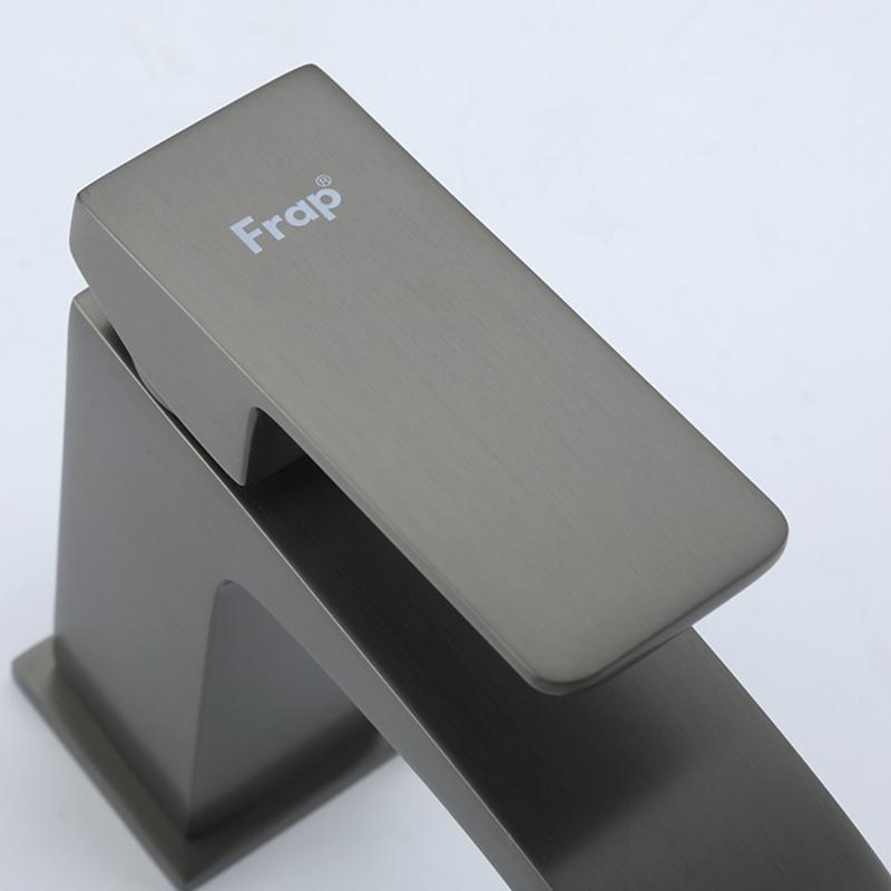 Смеситель для умывальника Frap F1076-9, оружейная сталь — изображение 7