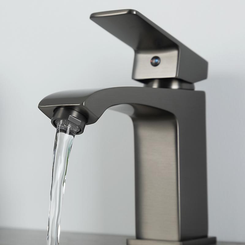 Смеситель для умывальника Frap F1076-9, оружейная сталь — изображение 13