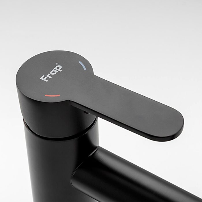 Смеситель для умывальника Frap F10801-6, чёрный — изображение 3