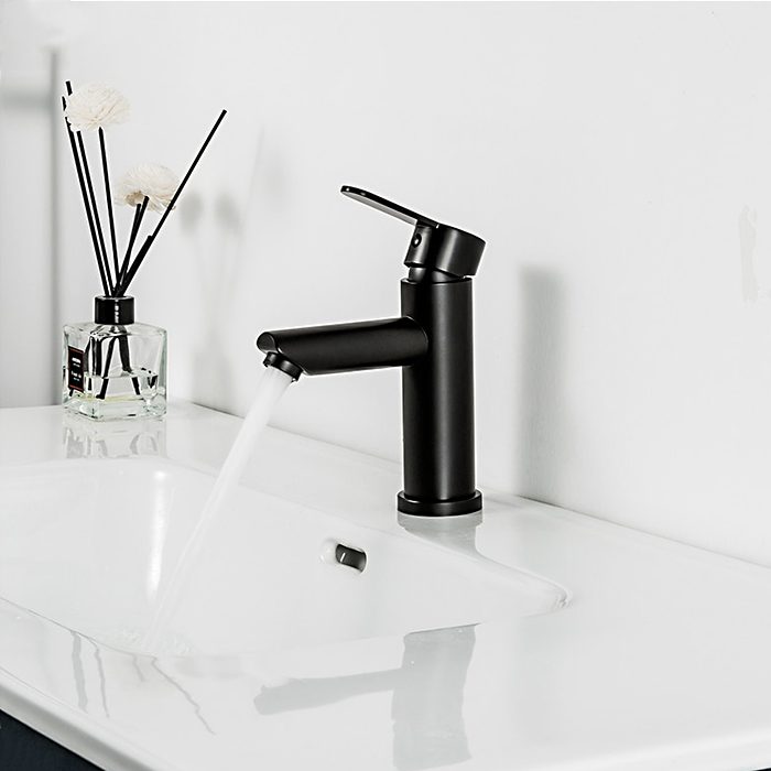 Смеситель для умывальника Frap F10801-6, чёрный — изображение 8