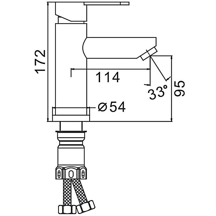 Смеситель для умывальника Frap F10801-9, оружейная сталь — изображение 2