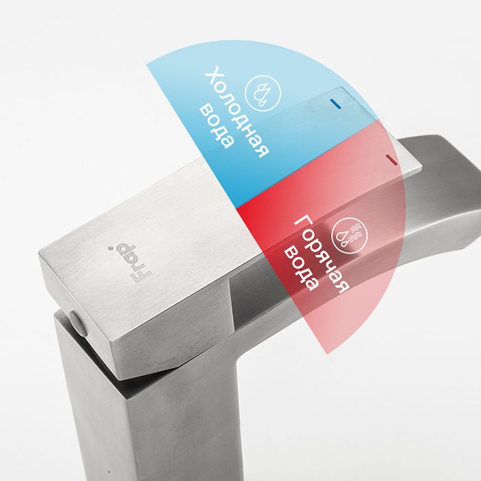 Смеситель для умывальника Frap F10803, сатин — изображение 4