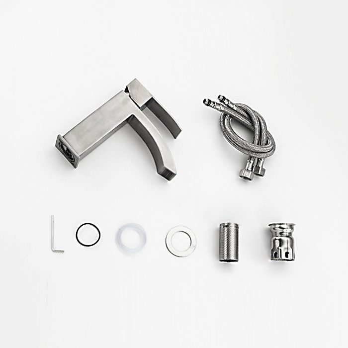 Смеситель для умывальника Frap F10803, сатин — изображение 9