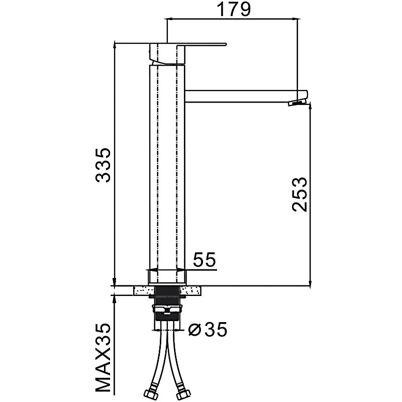 Смеситель для умывальника Frap F10805-2, сатин — изображение 2