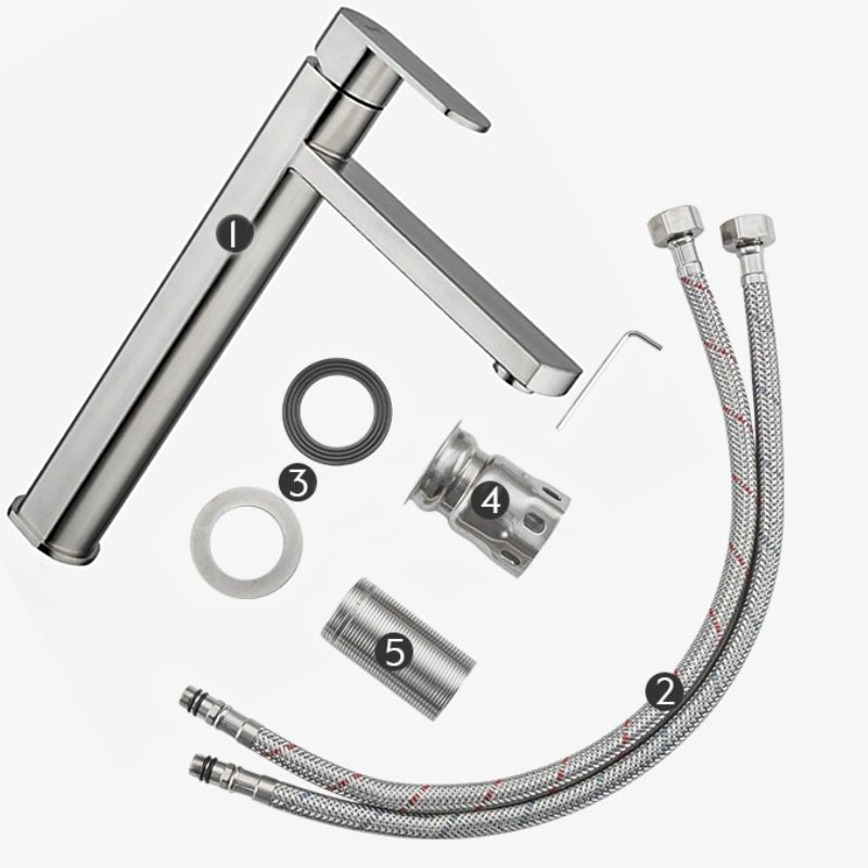 Смеситель для умывальника Frap F10805-2, сатин — изображение 7