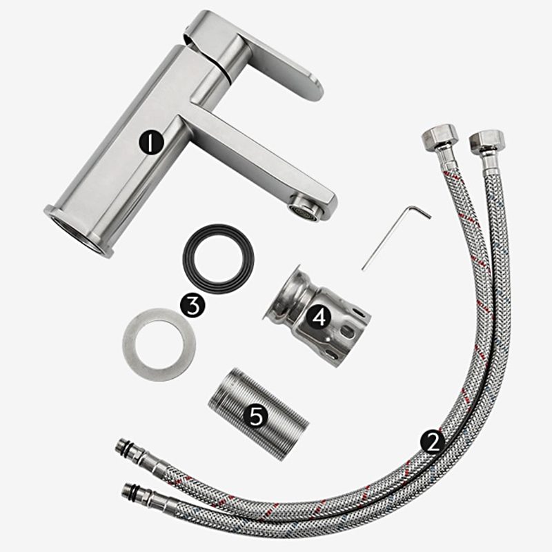 Смеситель для умывальника Frap F10805, сатин — изображение 7