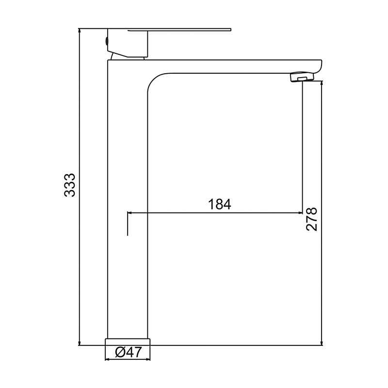 Смеситель для умывальника Frap F10806-26, чёрный — изображение 2