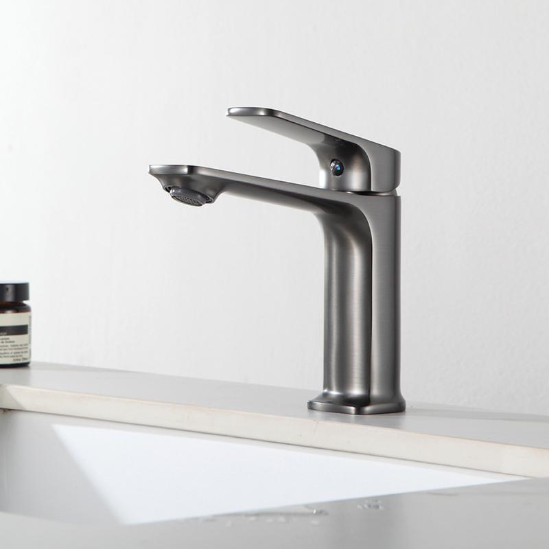 Смеситель для умывальника Frap F1086-9, оружейная сталь — изображение 3