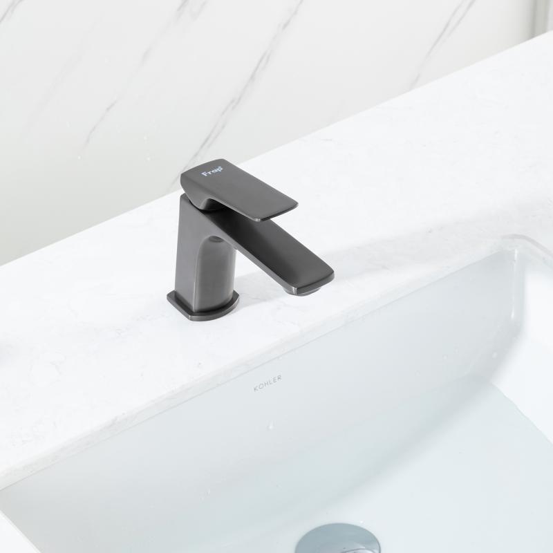 Смеситель для умывальника Frap F1087-9, оружейная сталь — изображение 3