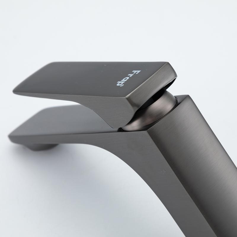 Смеситель для умывальника Frap F1087-9, оружейная сталь — изображение 9