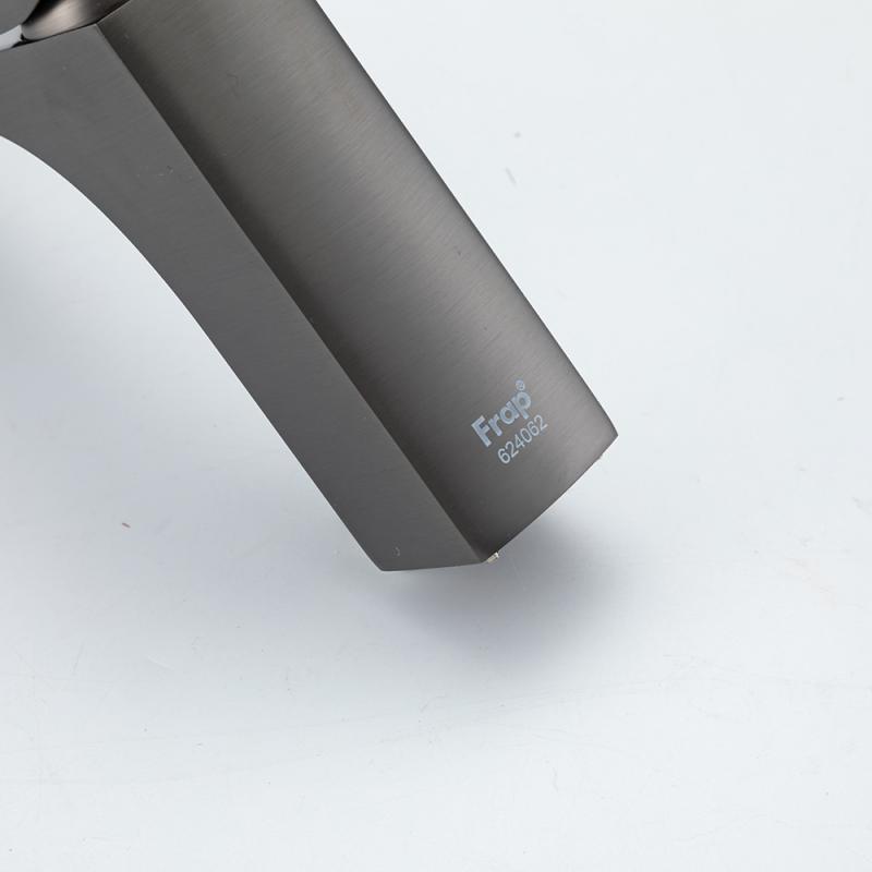 Смеситель для умывальника Frap F1087-9, оружейная сталь — изображение 10