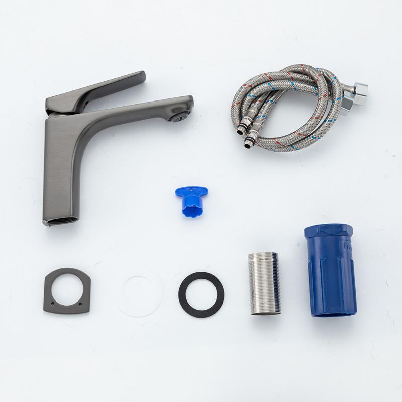 Смеситель для умывальника Frap F1087-9, оружейная сталь — изображение 12