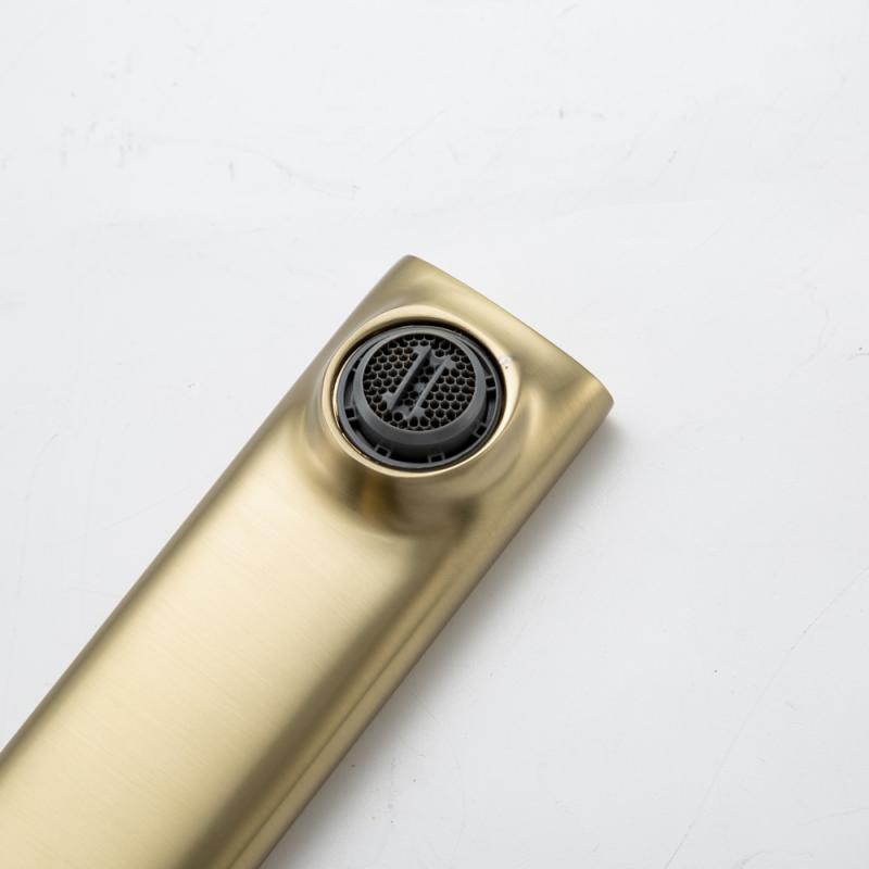 Смеситель для умывальника Frap F1088-3, золотой сатин — изображение 7