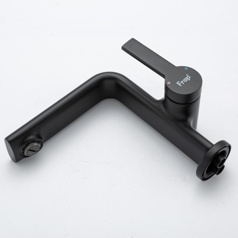 Смеситель для умывальника Frap F1088-6, чёрный — изображение 4