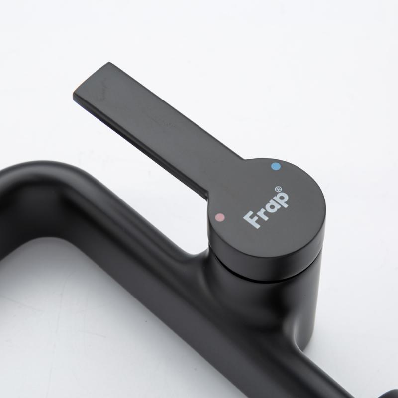 Смеситель для умывальника Frap F1088-6, чёрный — изображение 6