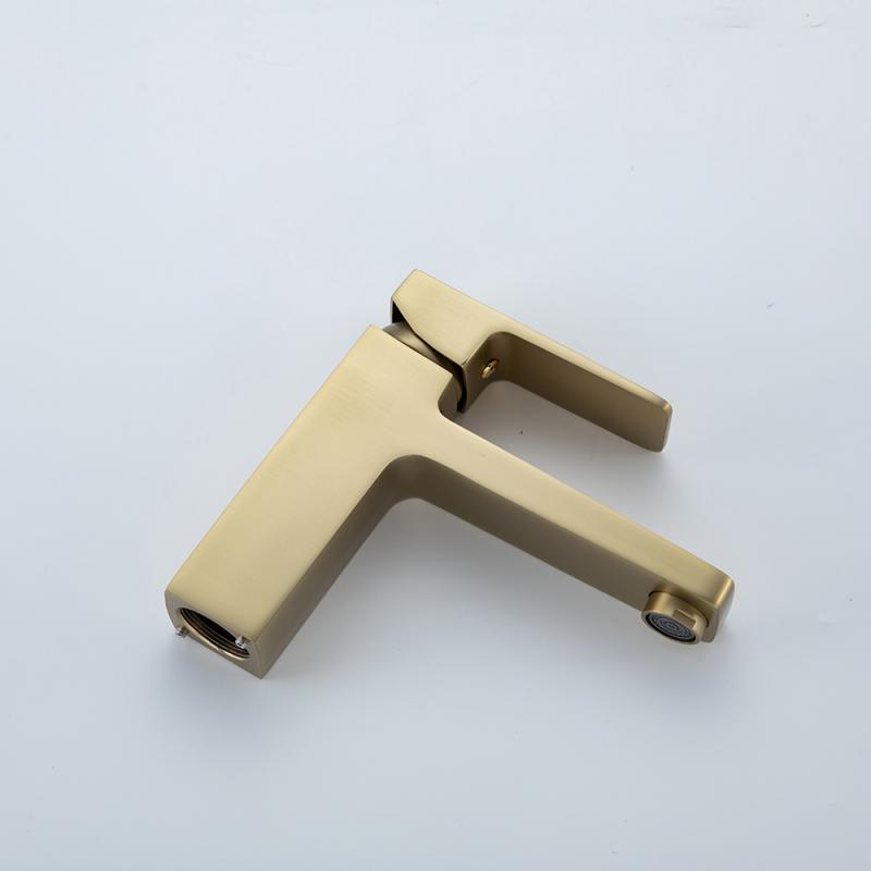 Смеситель для умывальника Frap F1090-3, золотой сатин — изображение 6