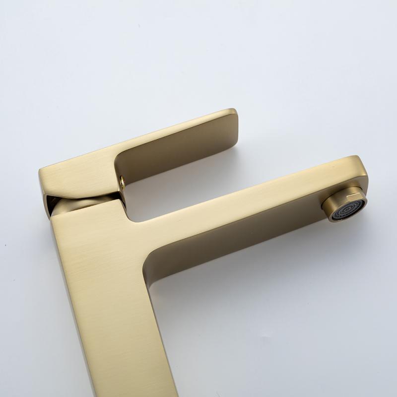 Смеситель для умывальника Frap F1090-3, золотой сатин — изображение 7