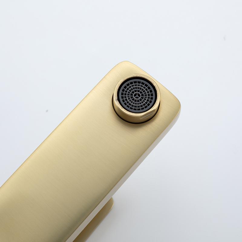 Смеситель для умывальника Frap F1090-3, золотой сатин — изображение 9