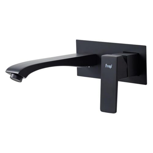 Смеситель скрытого монтажа для умывальника Frap F1276-6, чёрный