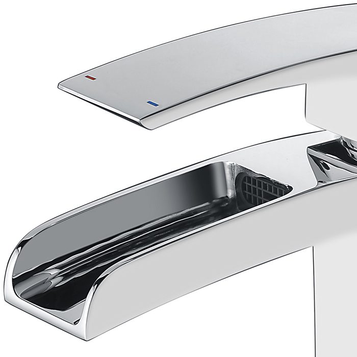 Смеситель для умывальника Gappo G1007-30, хром/белый — изображение 3