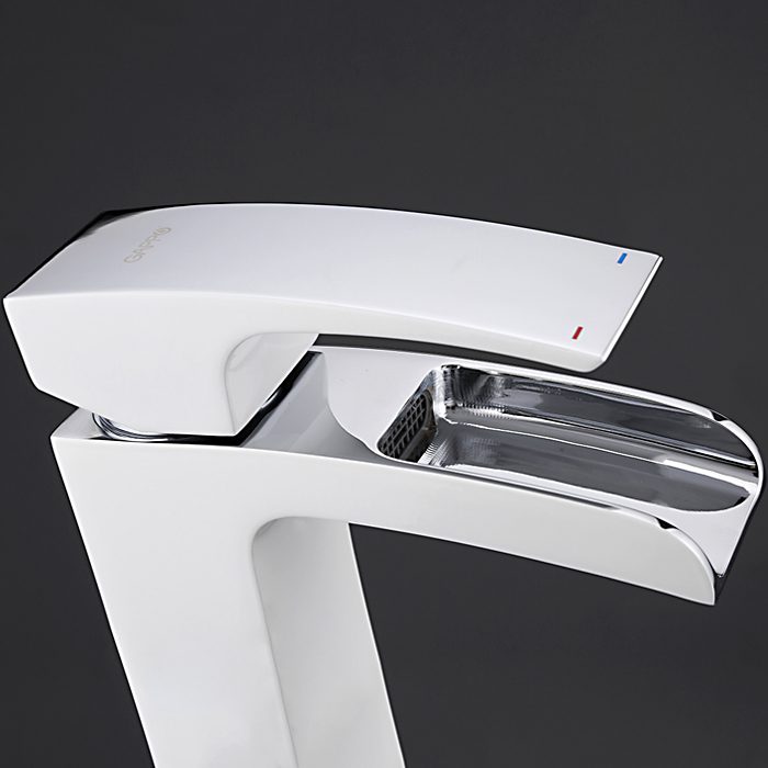 Смеситель для умывальника Gappo G1007-30, хром/белый — изображение 5