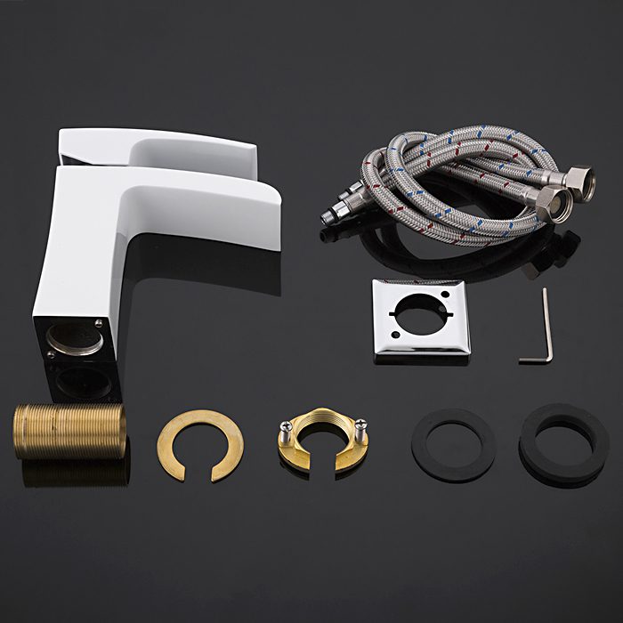 Смеситель для умывальника Gappo G1007-30, хром/белый — изображение 8