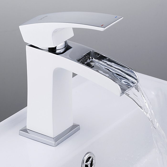 Смеситель для умывальника Gappo G1007-30, хром/белый — изображение 9