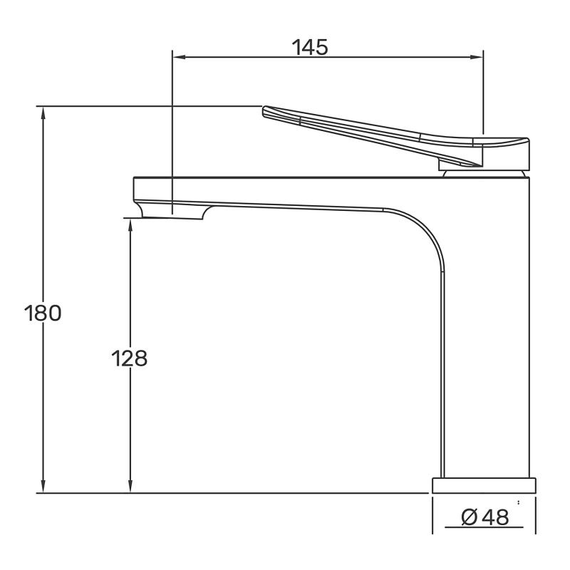 Смеситель для умывальника Gappo G1010-9, оружейная сталь — изображение 2