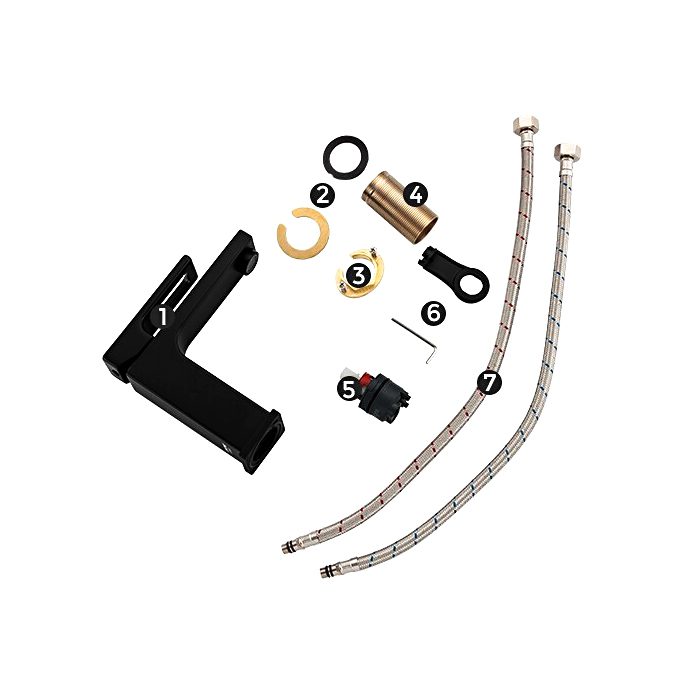 Смеситель для умывальника Gappo G1017-6, чёрный — изображение 6