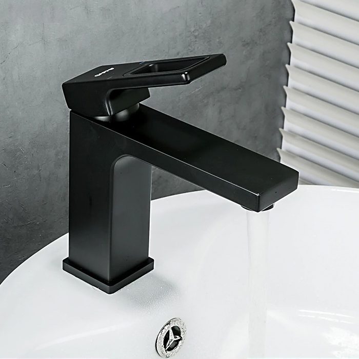 Смеситель для умывальника Gappo G1017-6, чёрный — изображение 7