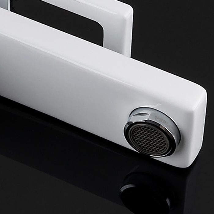 Смеситель для умывальника Gappo G1017-8, белый/хром — изображение 6