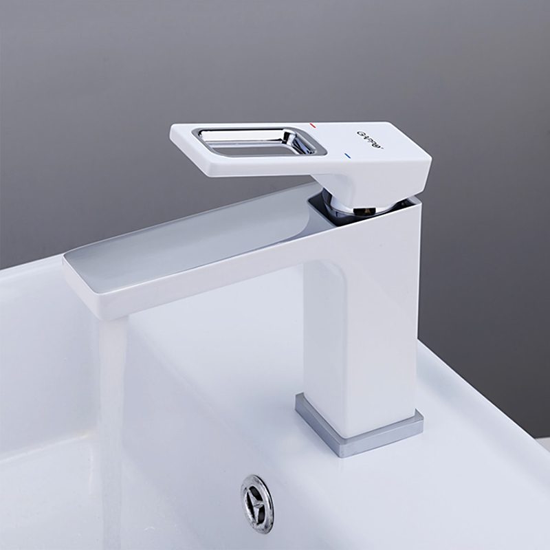 Смеситель для умывальника Gappo G1017-8, белый/хром — изображение 8